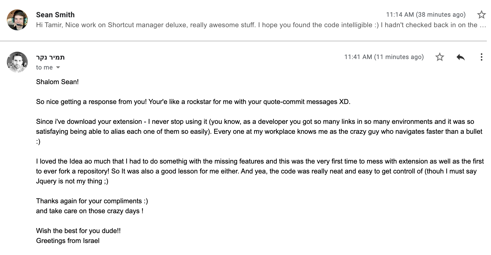 Email Response from the developer